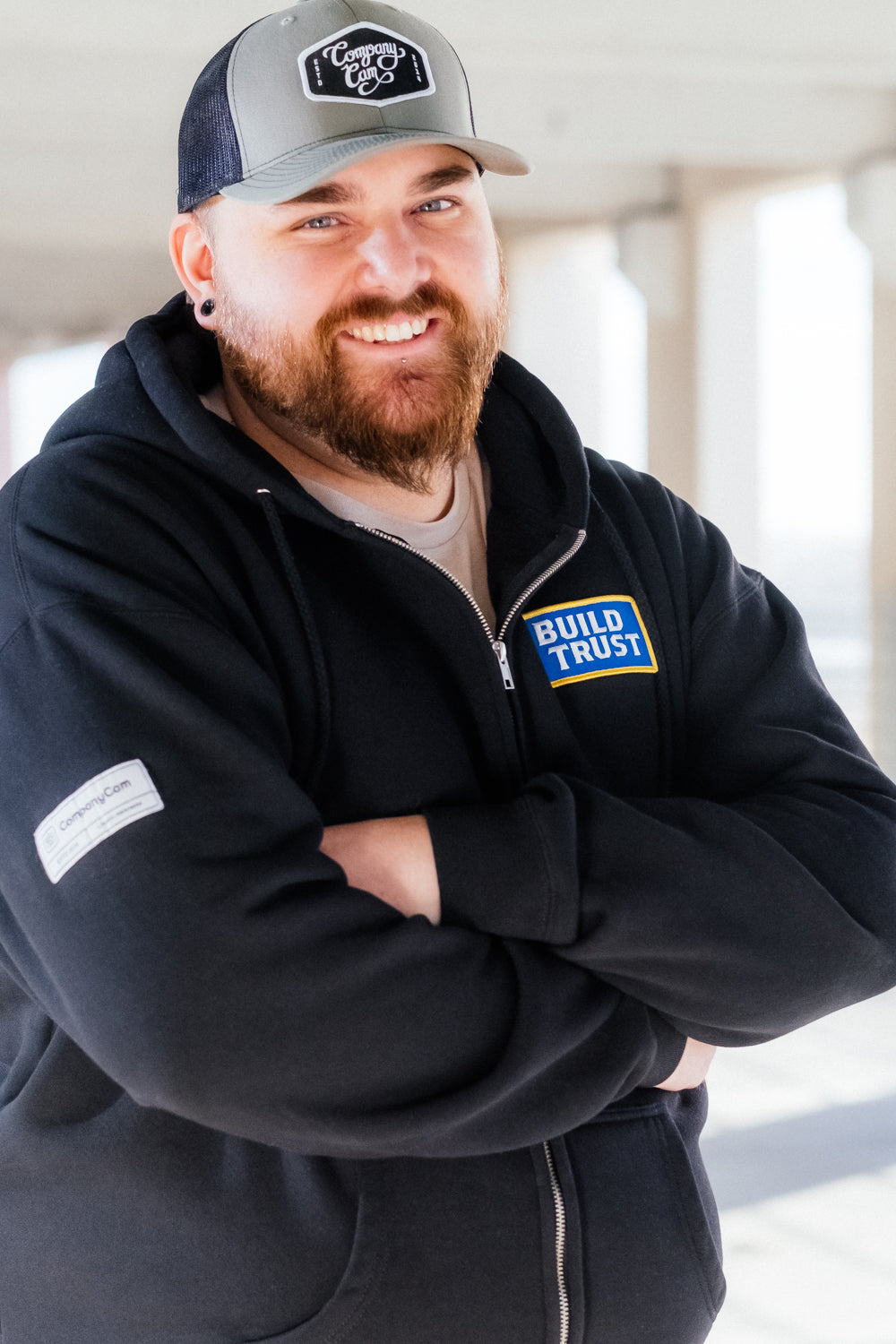 Zip-up Hooded Sweatshirt - Build Trust