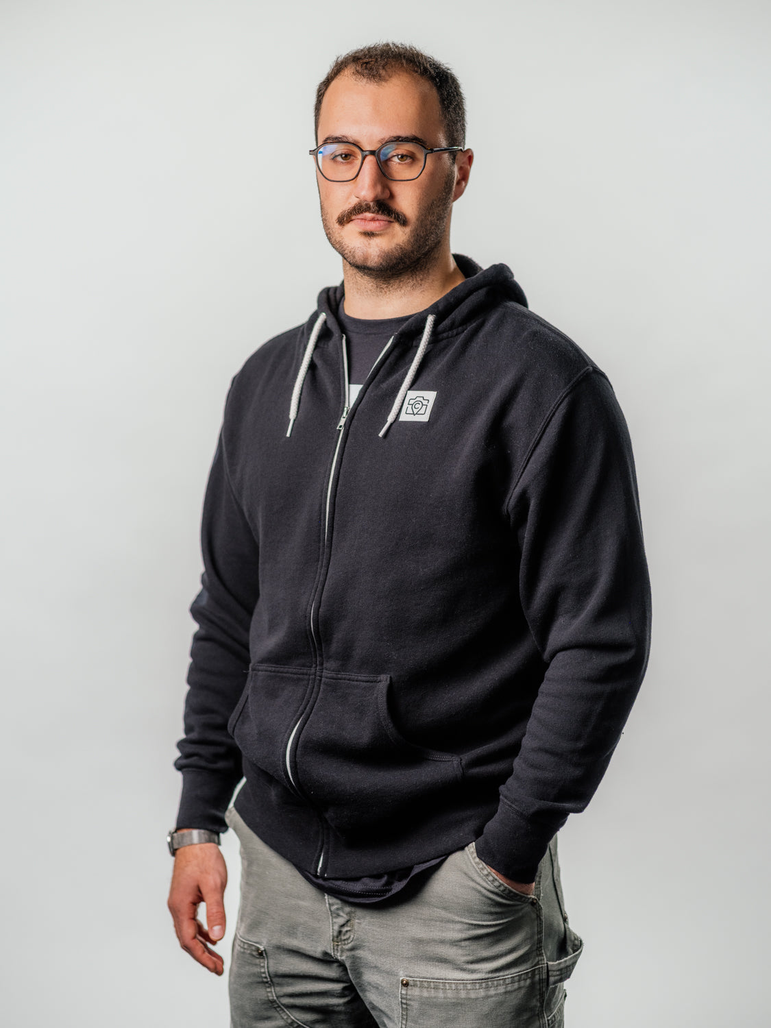 Zip-up Hooded Sweatshirt - Lightweight Icon