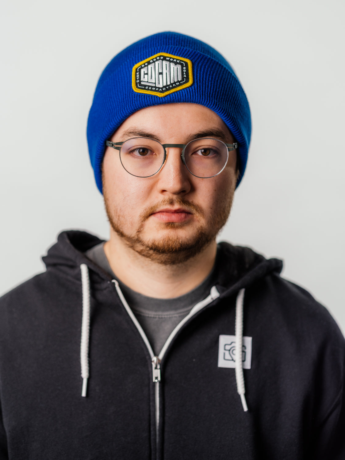 Beanie - Solid Cuffed w/ Patch