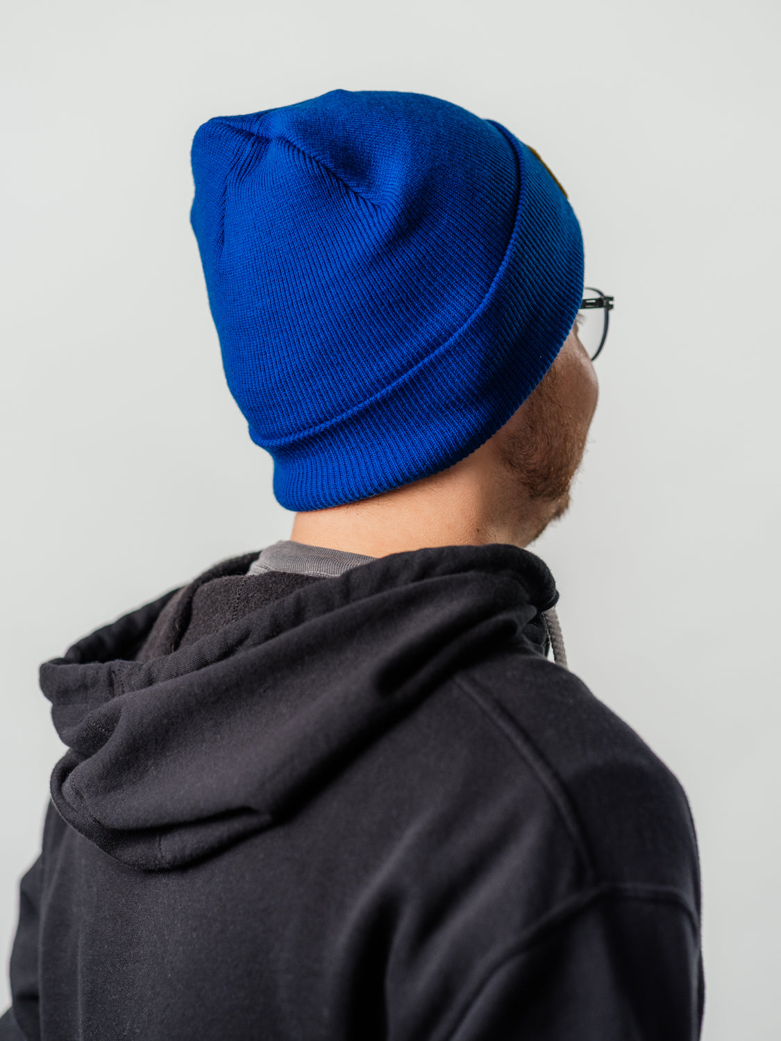 Beanie - Solid Cuffed w/ Patch