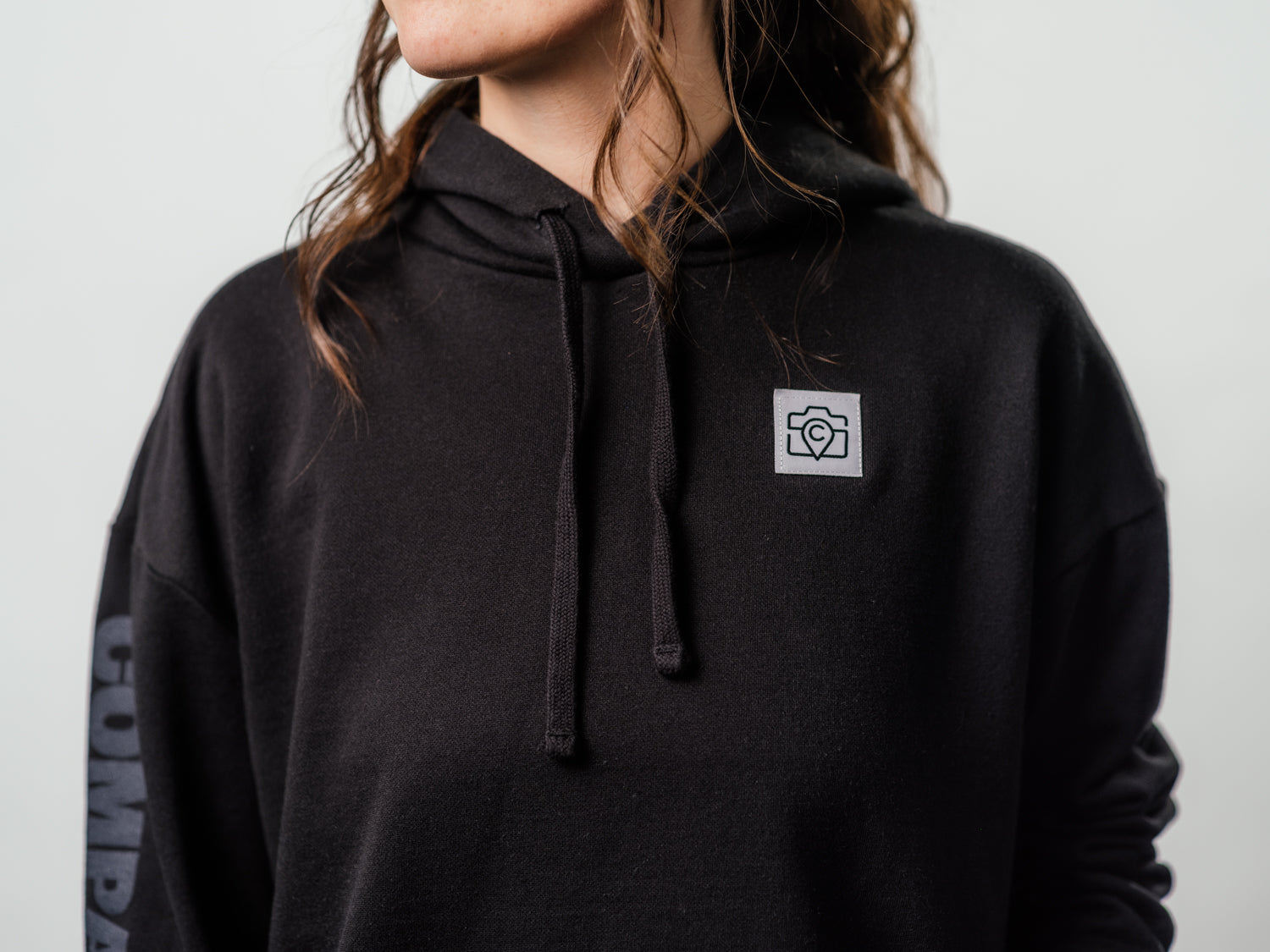 Sweatshirt-Crop Hooded Sweatshirt