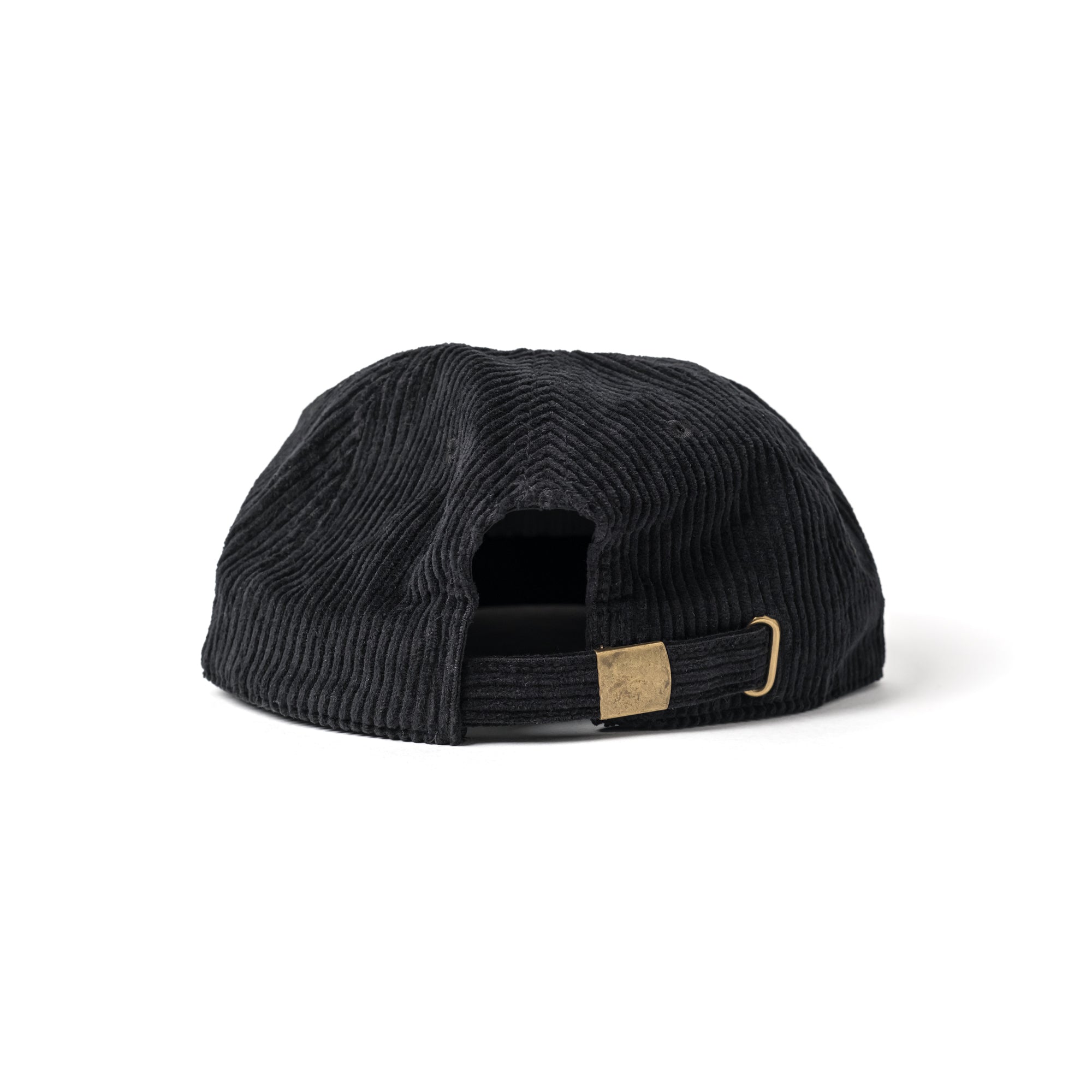 Cap - Black Corduroy 5-Panel Hat with White Patch
